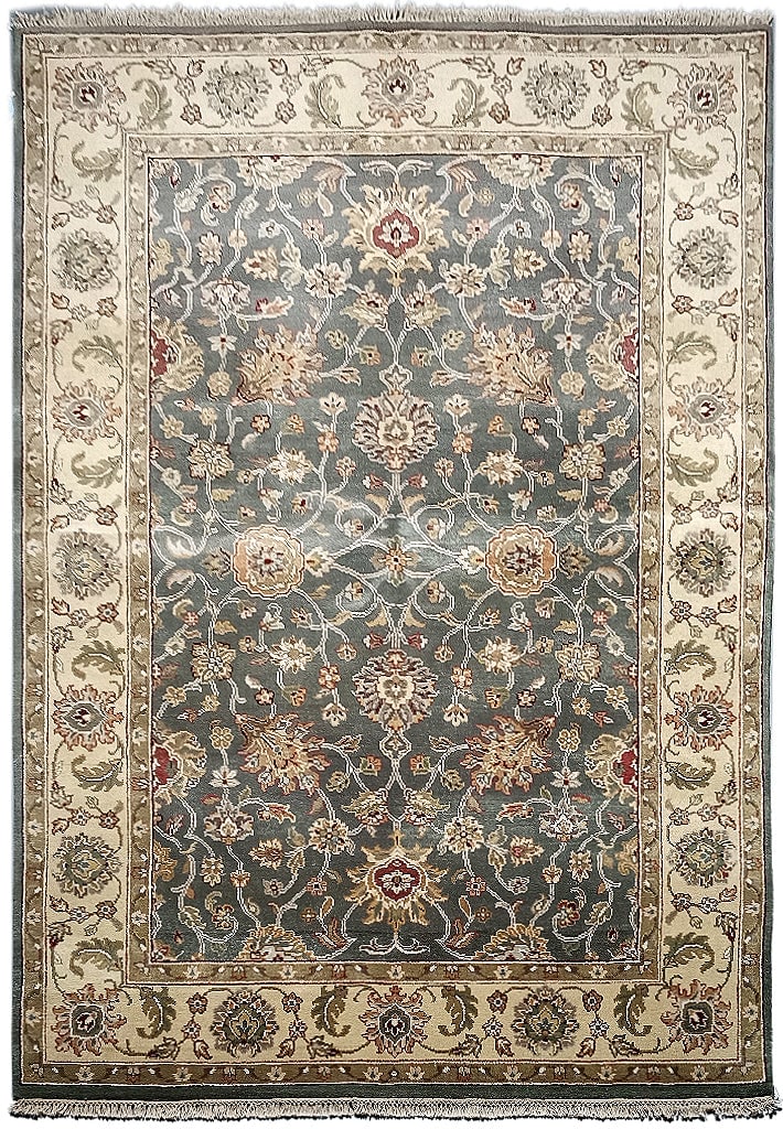 5'4" x 8'8" Traditional Jaipur Rug Handmade Premium Wool: 5'4" x 8'8" Traditional Jaipur Rug Handmade Premium Wool Free continental US Shipping Enhance your home with the exquisite charm of this Unique Color Traditional Jaipur Rug, measuring 5' 4" x 8' 8". H