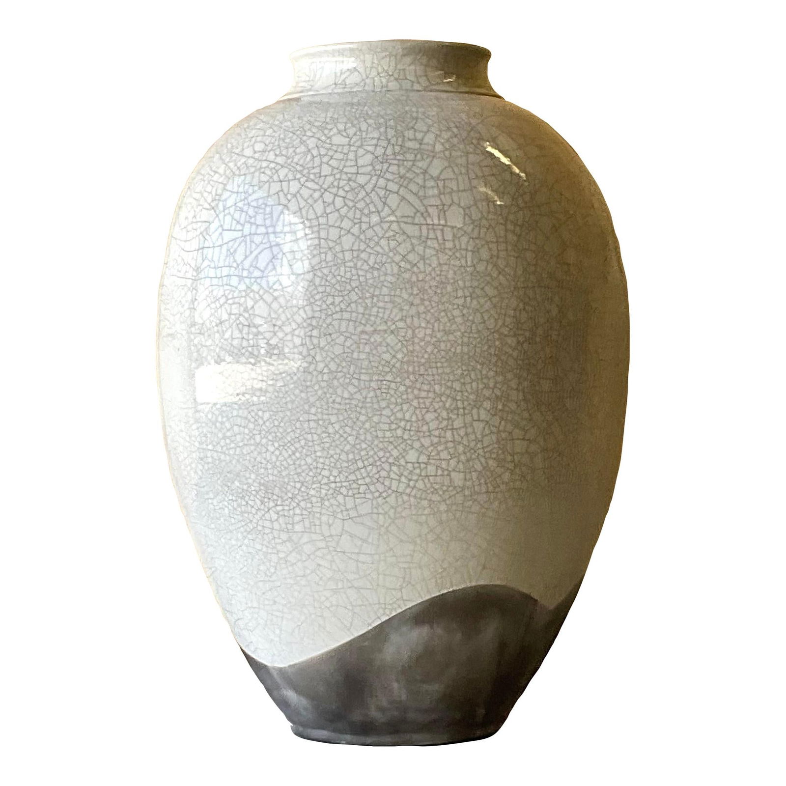 Vintage Boho Alabaster Raku Floor Vase 30 Inches (1 of 7)