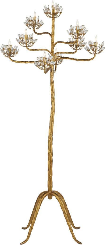 Currey Agave Gold Floor Lamp 72in Hand-Forged Contemporary Design (1 of 4)