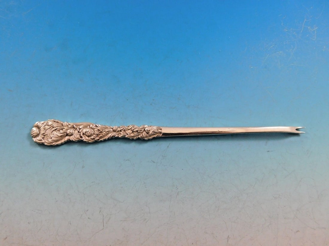 Tiffany & Co Chrysanthemum Sterling Silver Lobster Pick 6 7/8" (1 of 6)