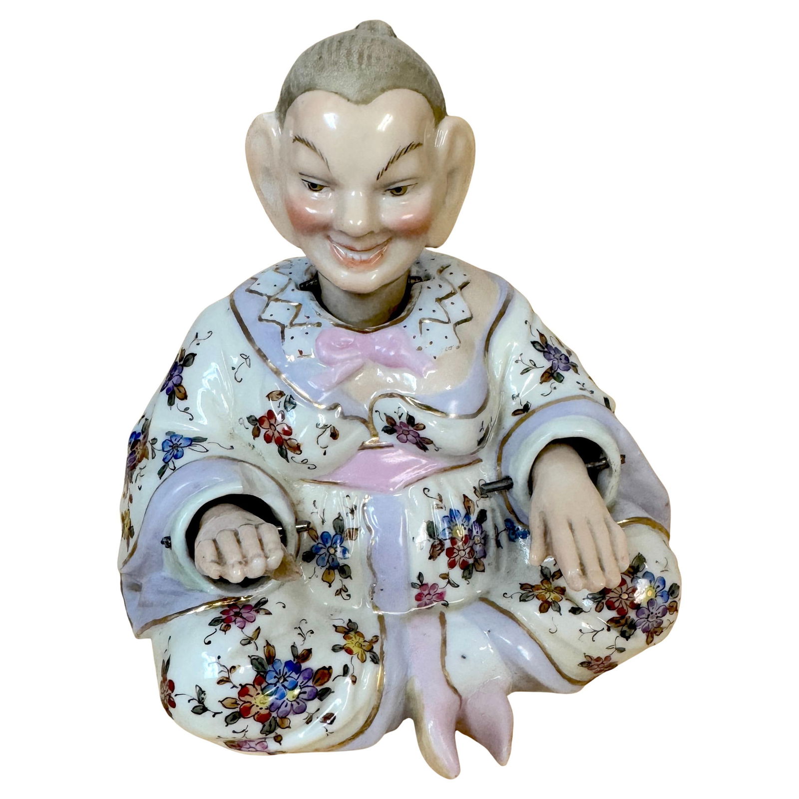19th Century Sitzendorf Chinoiserie Nodder Articulated Porcelain Figurine (1 of 13)