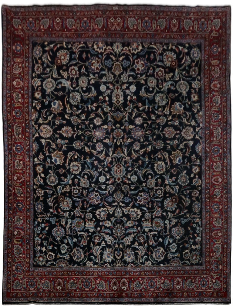 9.8 x 12.8 Handmade Persian Signed Kashmar Rug Premium Wool: 9.8 x 12.8 Handmade Persian Signed Kashmar Rug Premium Wool Free continental US Shipping Elevate your living space with this exquisite 9.8 x 12.8 Handmade Persian Signed Kashmar Rug. Meticulously craf