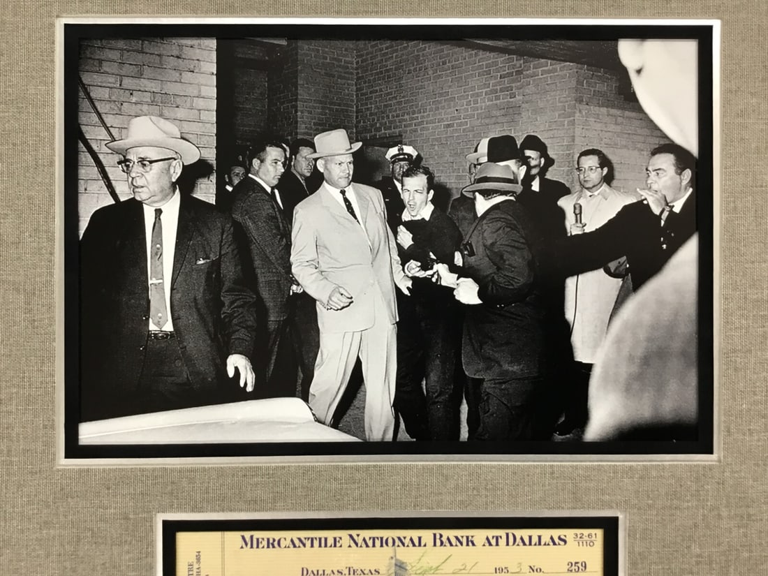 Jack Ruby Signed Check with Photo Custom Framed JSA Authenticated - 5