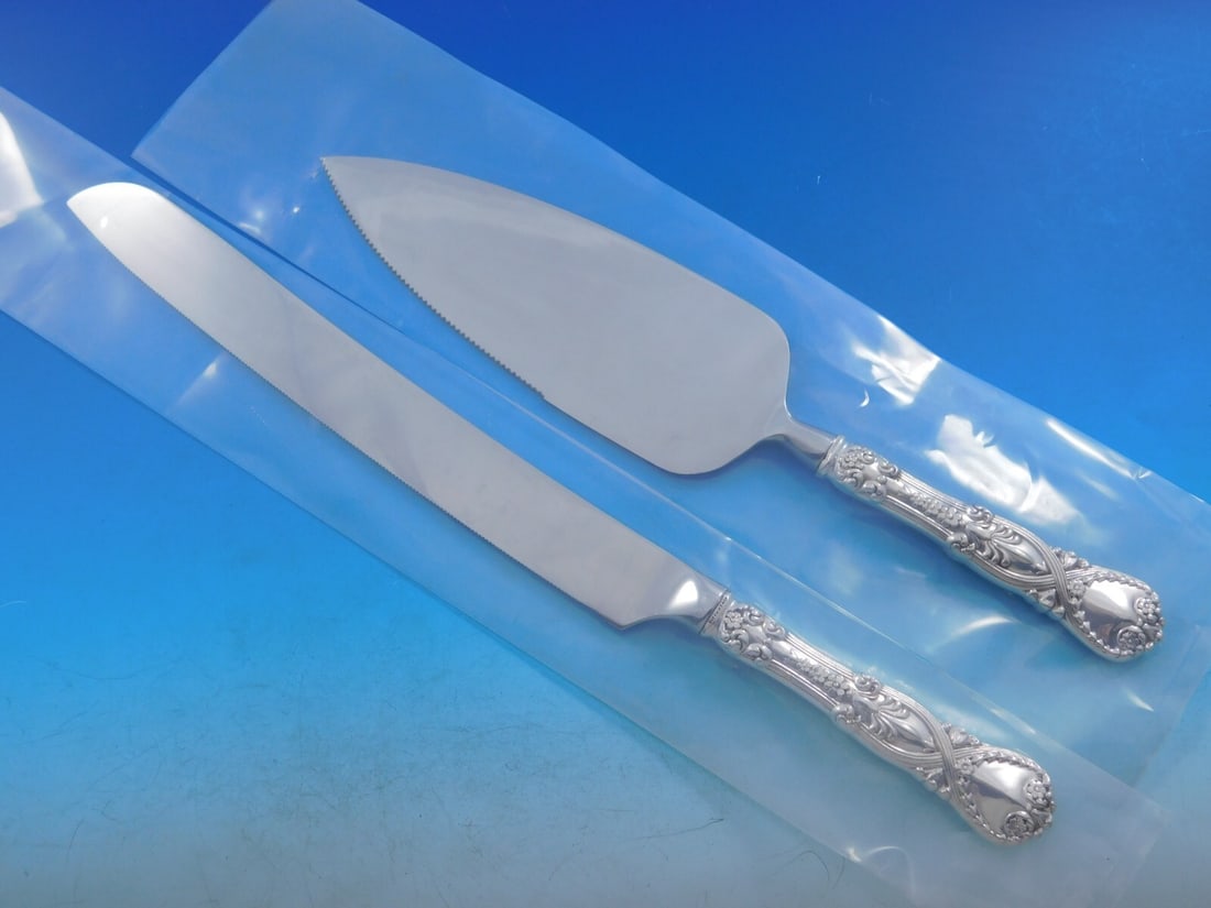 Tiffany Saint James Sterling Silver Wedding Cake Set 2pc Custom Made (1 of 12)