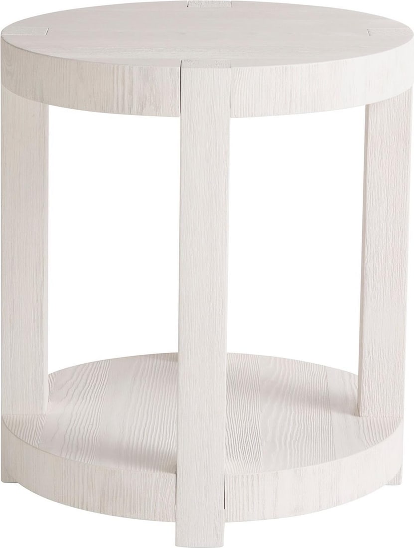 Universal Furniture Hermosa End Table White Sand Finish (1 of 2)
