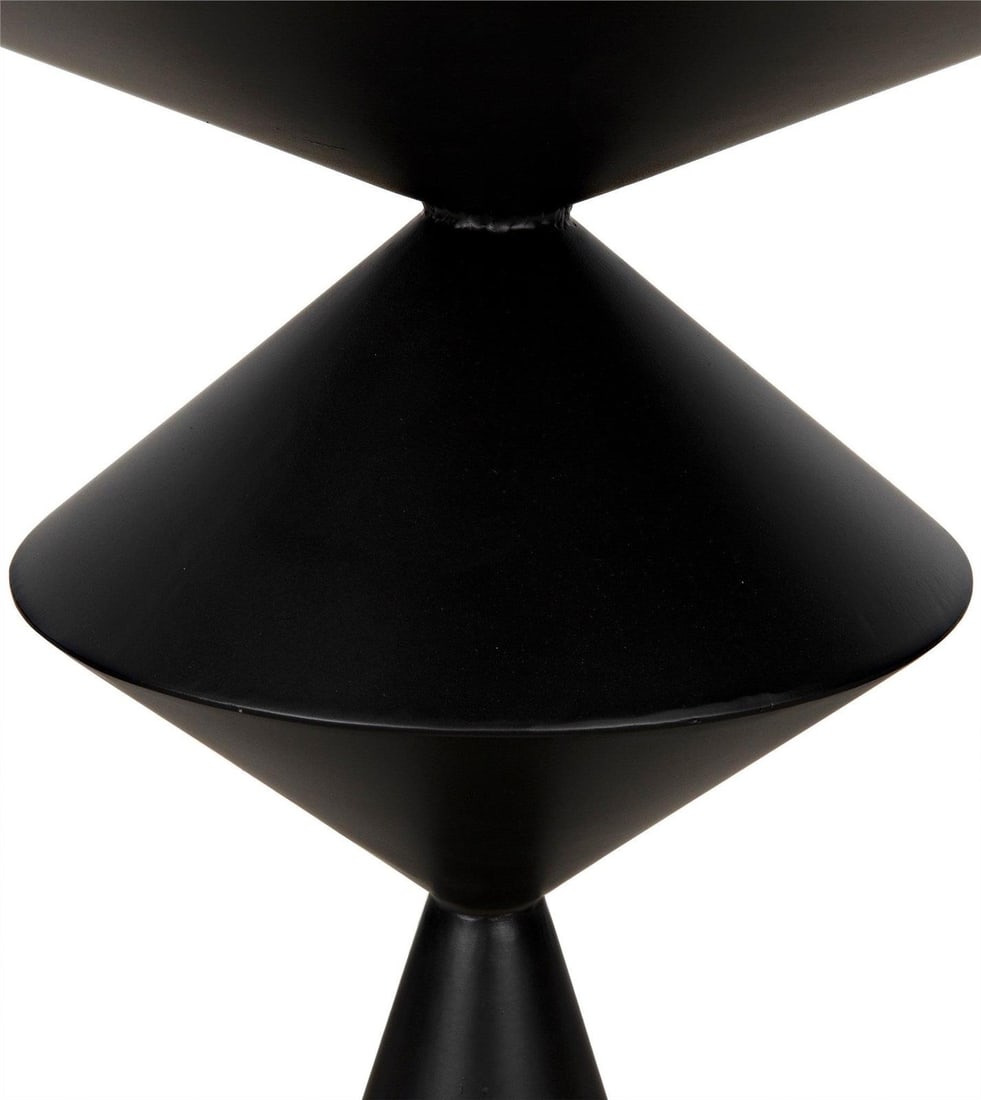 Zasa Industrial Style Matte Black Side Table by Noir: Zasa Industrial Style Matte Black Side Table by Noir Elevate your living space with this Stylish Matte Black Side Table from the Zasa collection. Crafted from industrial steel, this side table feature