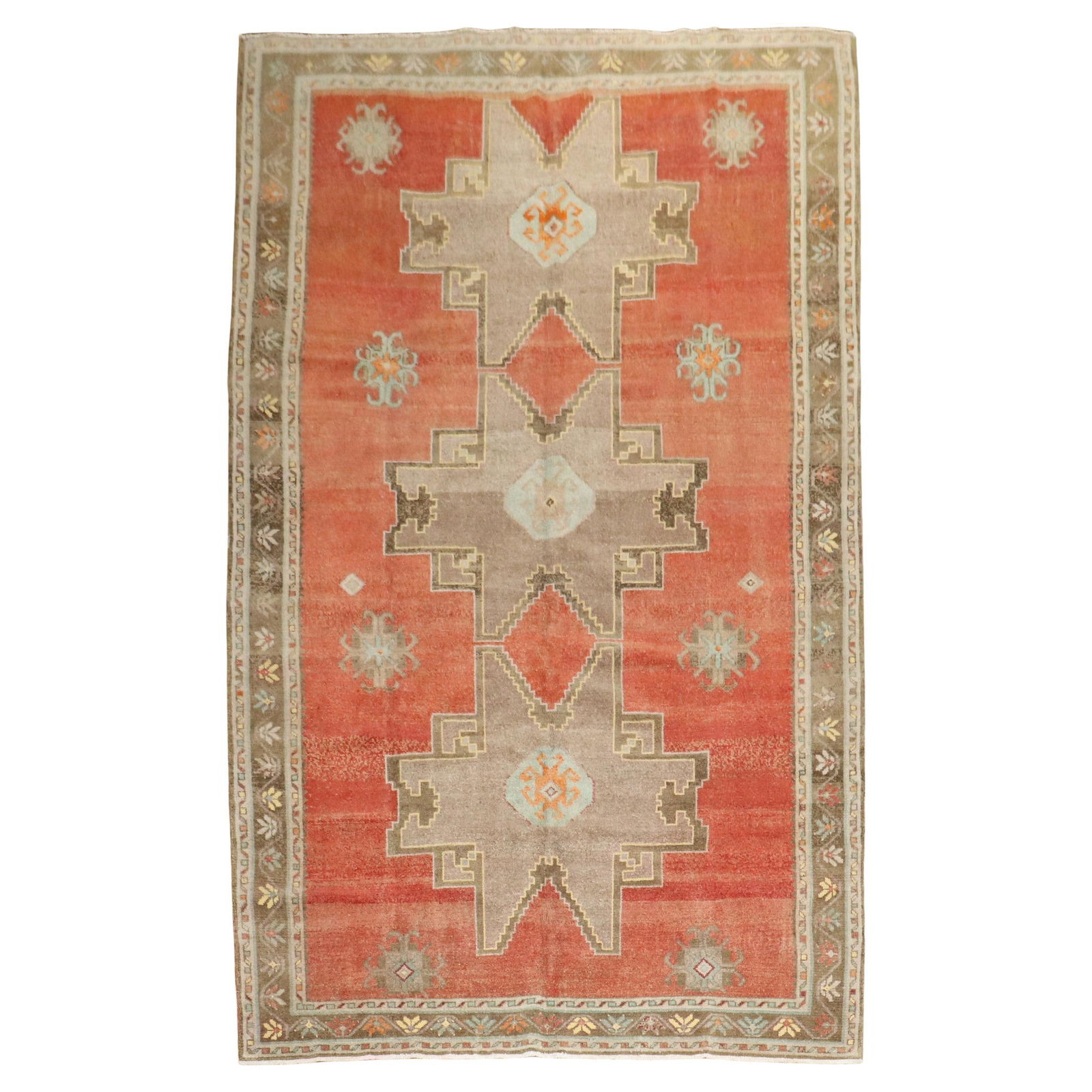 Zabihi Collection Tribal Turkish Hand-Knotted Wool Rug 89 x 139 in (1 of 10)