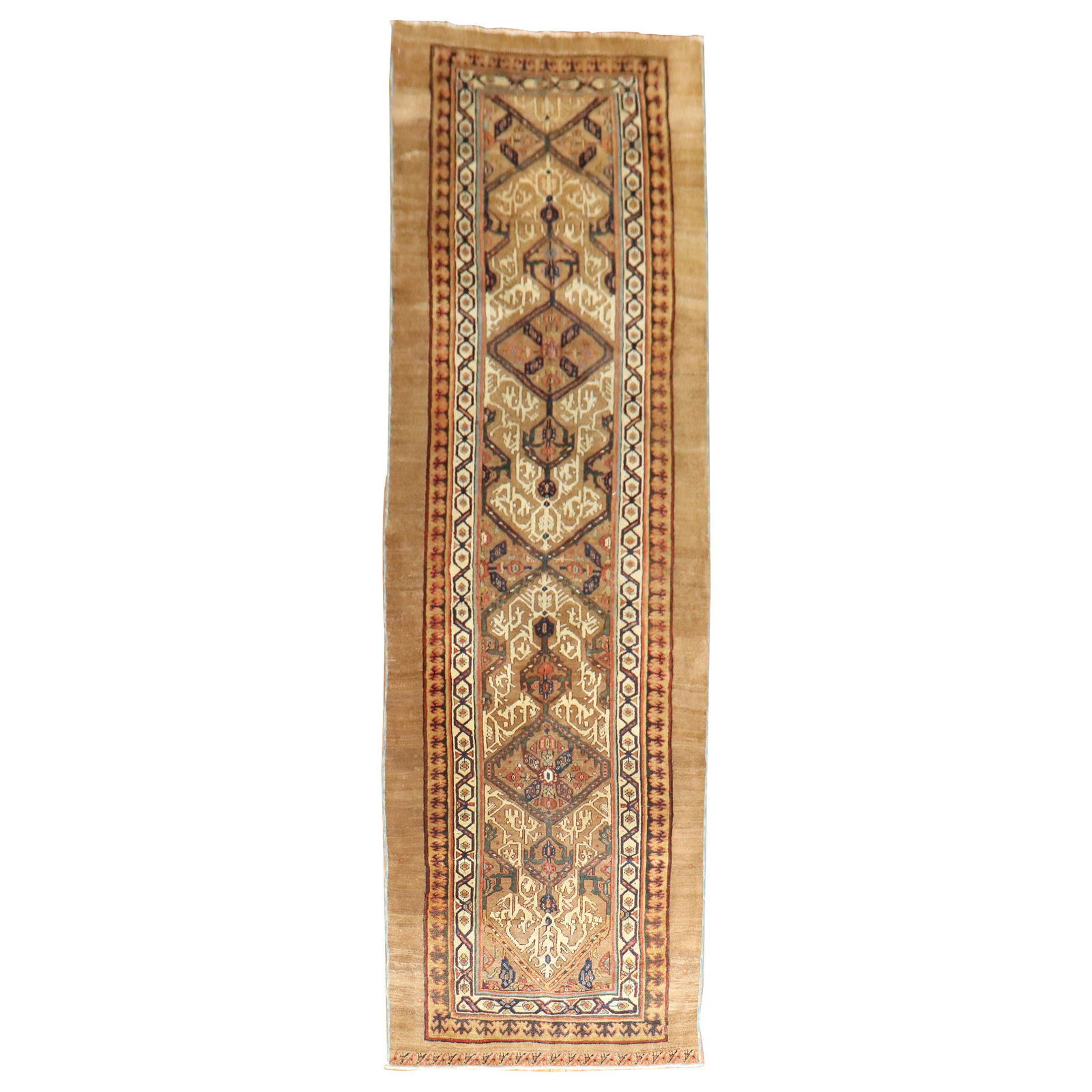 Late 19th Century Persian Bakshaish Camel Hair Runner 44 x 132: Late 19th Century Persian Bakshaish Camel Hair Runner 44 x 132 Discover this exquisite late 19th century Persian Bakshaish camel hair runner, a stunning example of tribal artistry. Hand-woven with