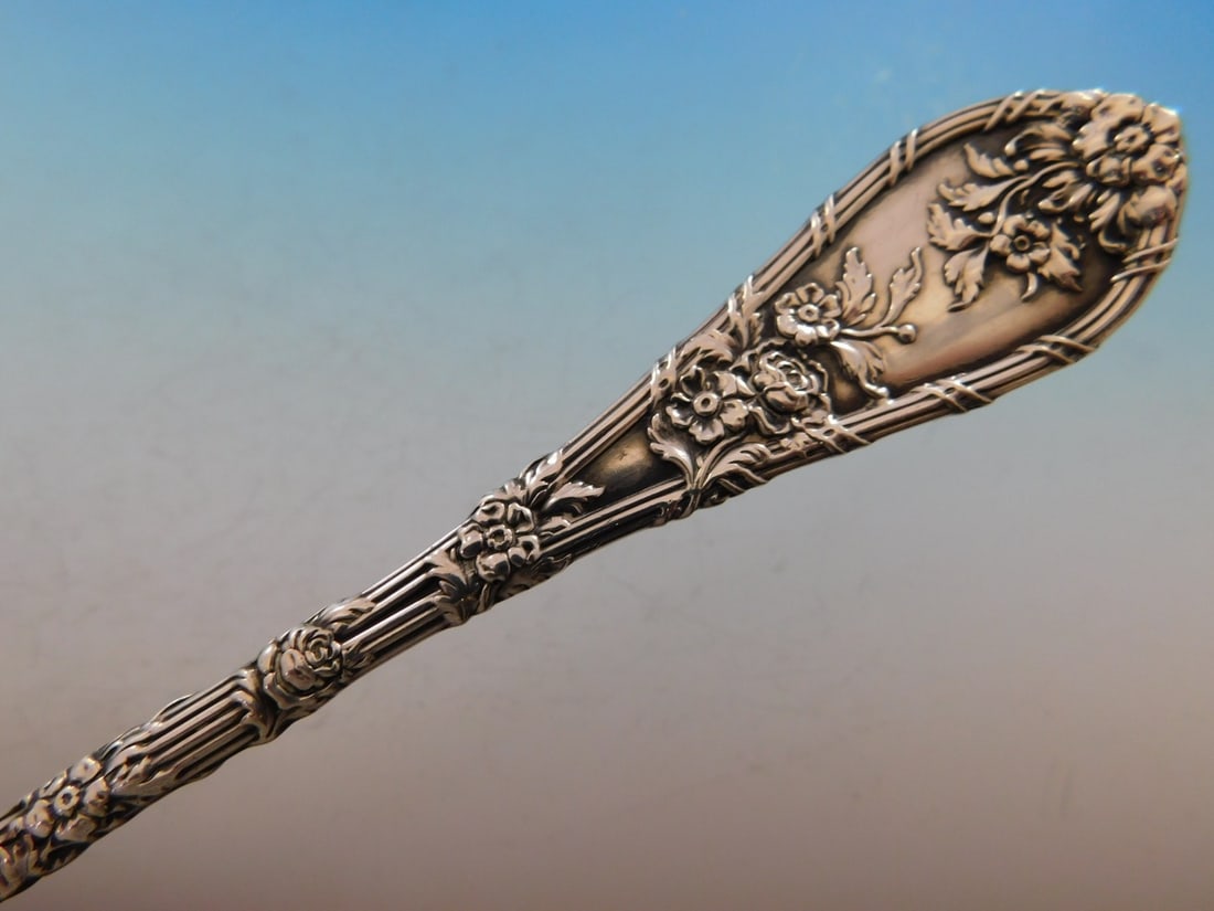 Dauphin Pattern Sterling Silver Serving Spoon by Durgin 9in - 2