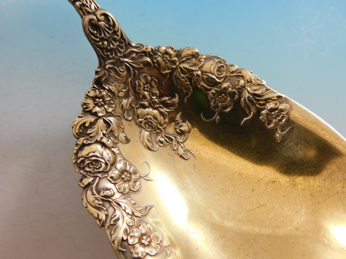 Dauphin Pattern Sterling Silver Serving Spoon by Durgin 9in - 5