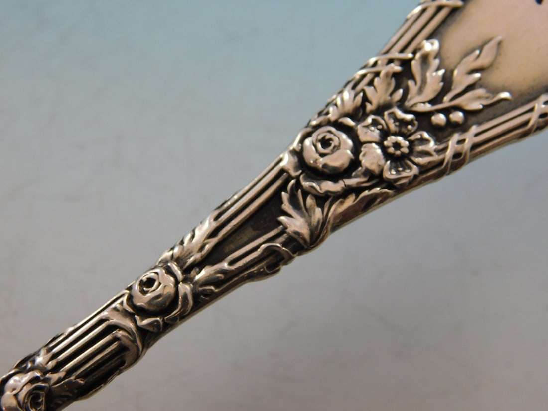 Dauphin Pattern Sterling Silver Serving Spoon by Durgin 9in - 8