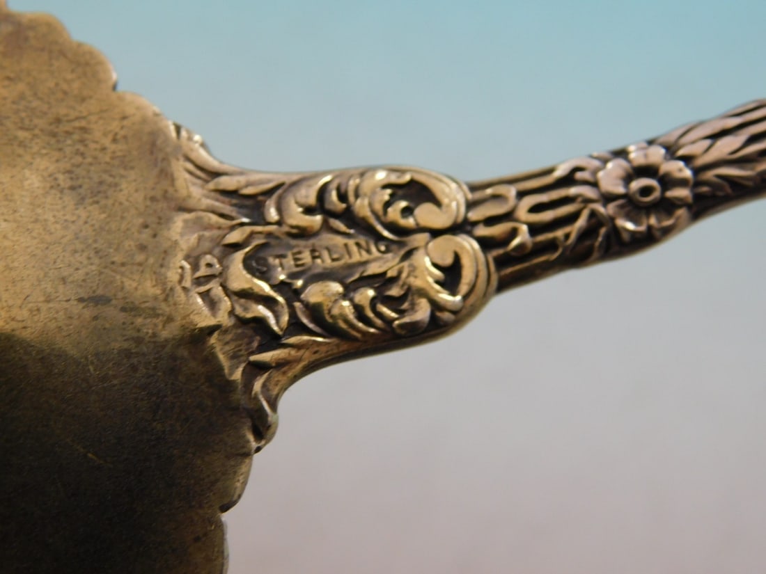 Dauphin Pattern Sterling Silver Serving Spoon by Durgin 9in - 9