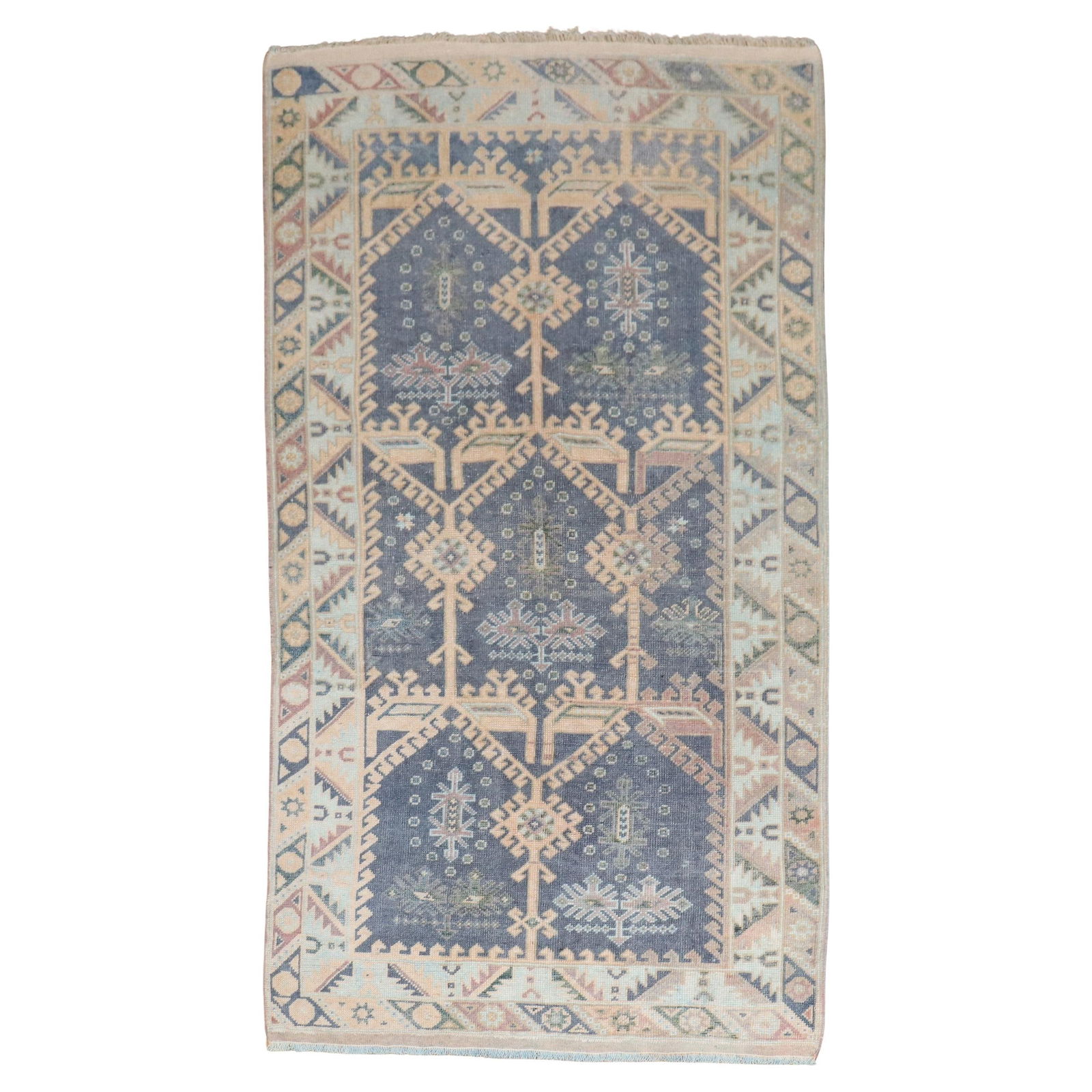 Vintage Turkish Anatolian Scatter Rug Wool Hand-Knotted Greco Roman 45x80 (1 of 5)