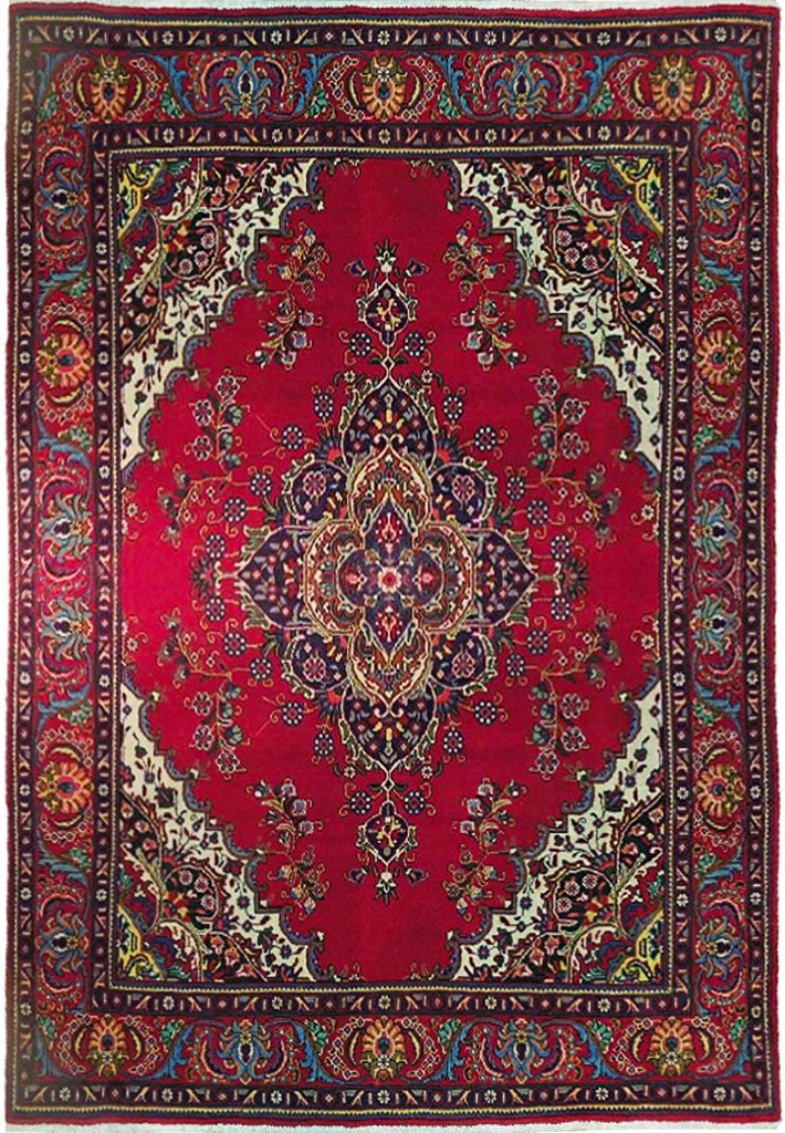 8.6x12 Semi Antique Persian Sarouk Fine Rug Hand-Knotted Wool (1 of 6)