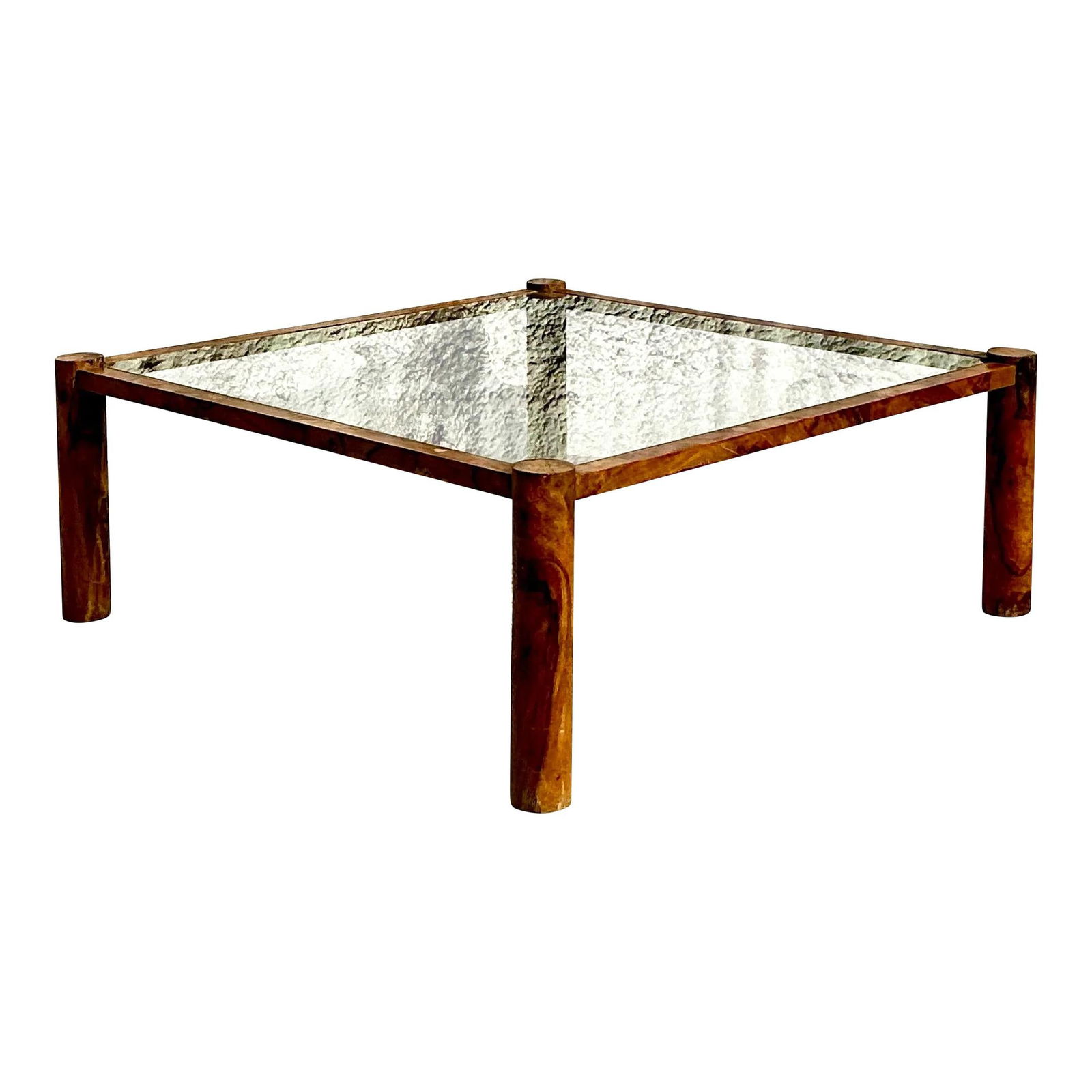 Vintage Boho Italian Burl Olive Wood Coffee Table 41.75" (1 of 10)