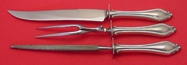 Reed and Barton La Perle Sterling Silver 3pc Roast Carving Set (1 of 1)