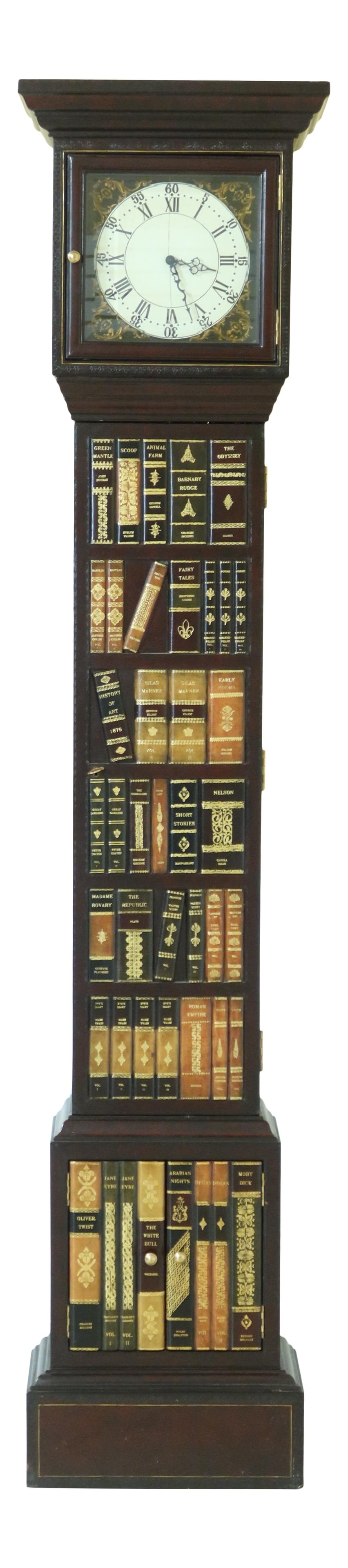 Maitland Smith Bookspline Leather Grandfather Clock Beveled Glass 25 Years Old (1 of 10)