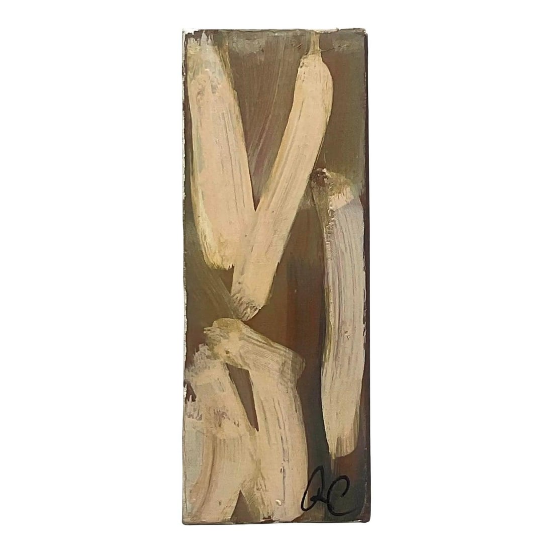 Signed Abstract Painting on Canvas from Late 20th Century (1 of 9)