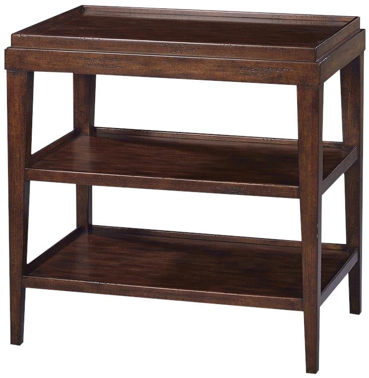 Oliver Home Liz Country Farmhouse Lipped Top Side Table (1 of 2)