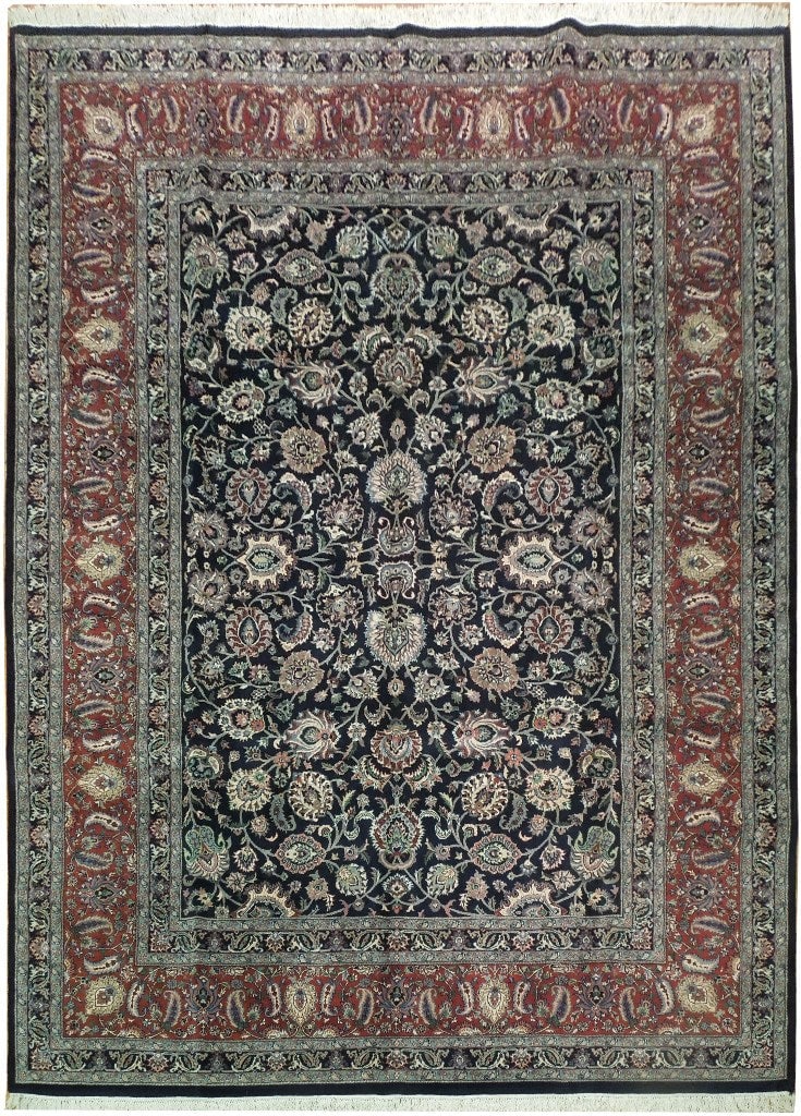 Exquisite Handmade 10.4 x 14.4 Persian Jaipour Area Rug Black (1 of 6)
