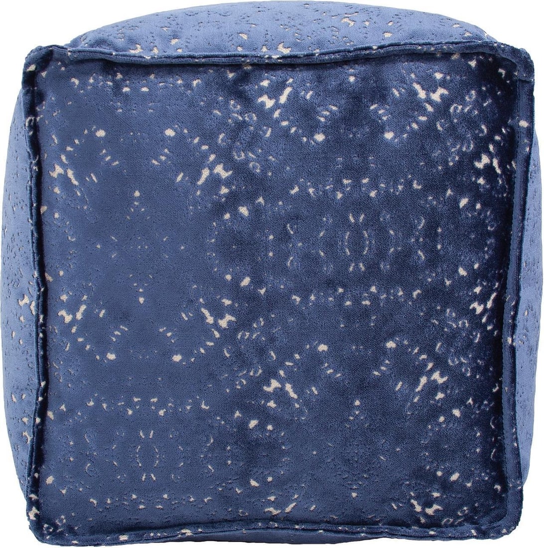 Howard Elliott Stylish Square Pouf in Sapphire Blue (1 of 6)