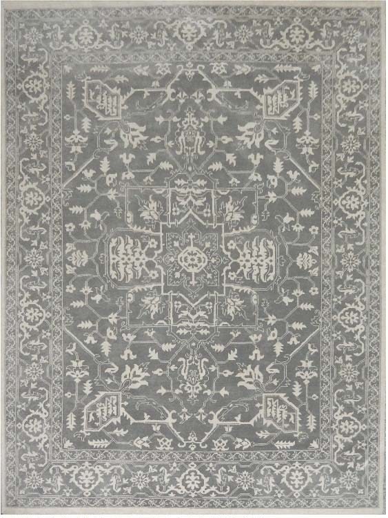 8x10 Gray Handmade Wool Oushak Area Rug: 8x10 Gray Handmade Wool Oushak Area Rug Free continental US Shipping Enhance your space with the 8 x 10 Gray New Oushak Rug, a stunning blend of traditional craftsmanship and contemporary design. Hand