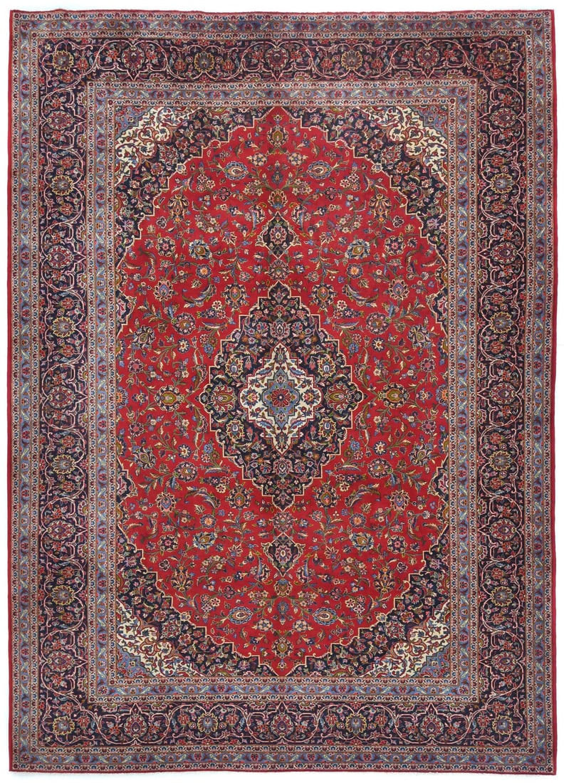 Handmade Vintage Floral Oriental Carpet Rug 9'10 x 12'10: Handmade Vintage Floral Oriental Carpet Rug 9'10 x 12'10 Enhance your living space with this Vintage Floral Classic Design Handmade Oriental Carpet Rug, measuring 9'10" x 12'10" (approximately 10 x 13