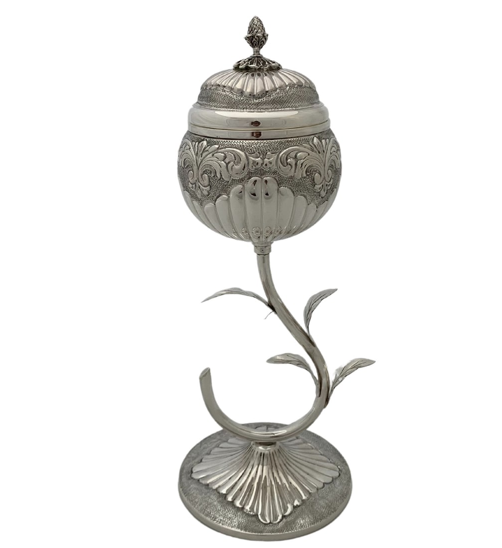 Italian 925 Sterling Silver Handmade Ornate Besumim Holder (1 of 5)