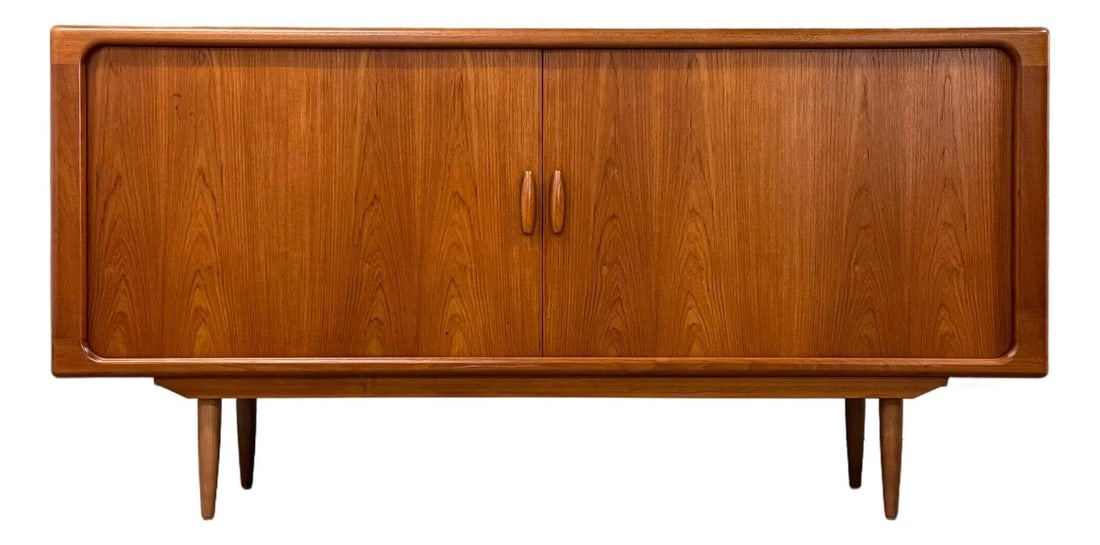 1960s Dyrlund Danish Modern Teak Credenza with Tambour Doors (1 of 9)