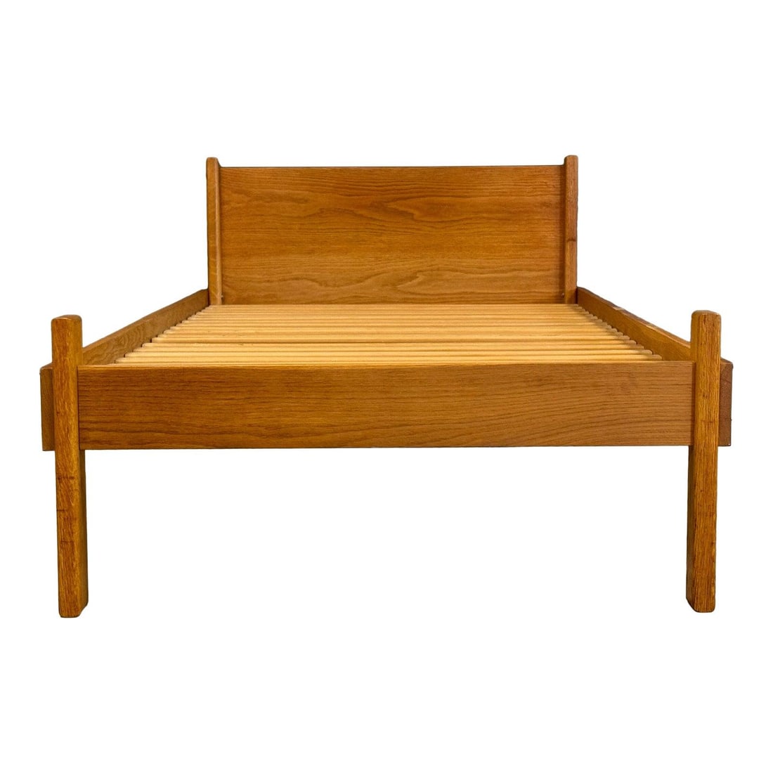 1980s Solid Oak Twin Bed Made in USA (1 of 5)