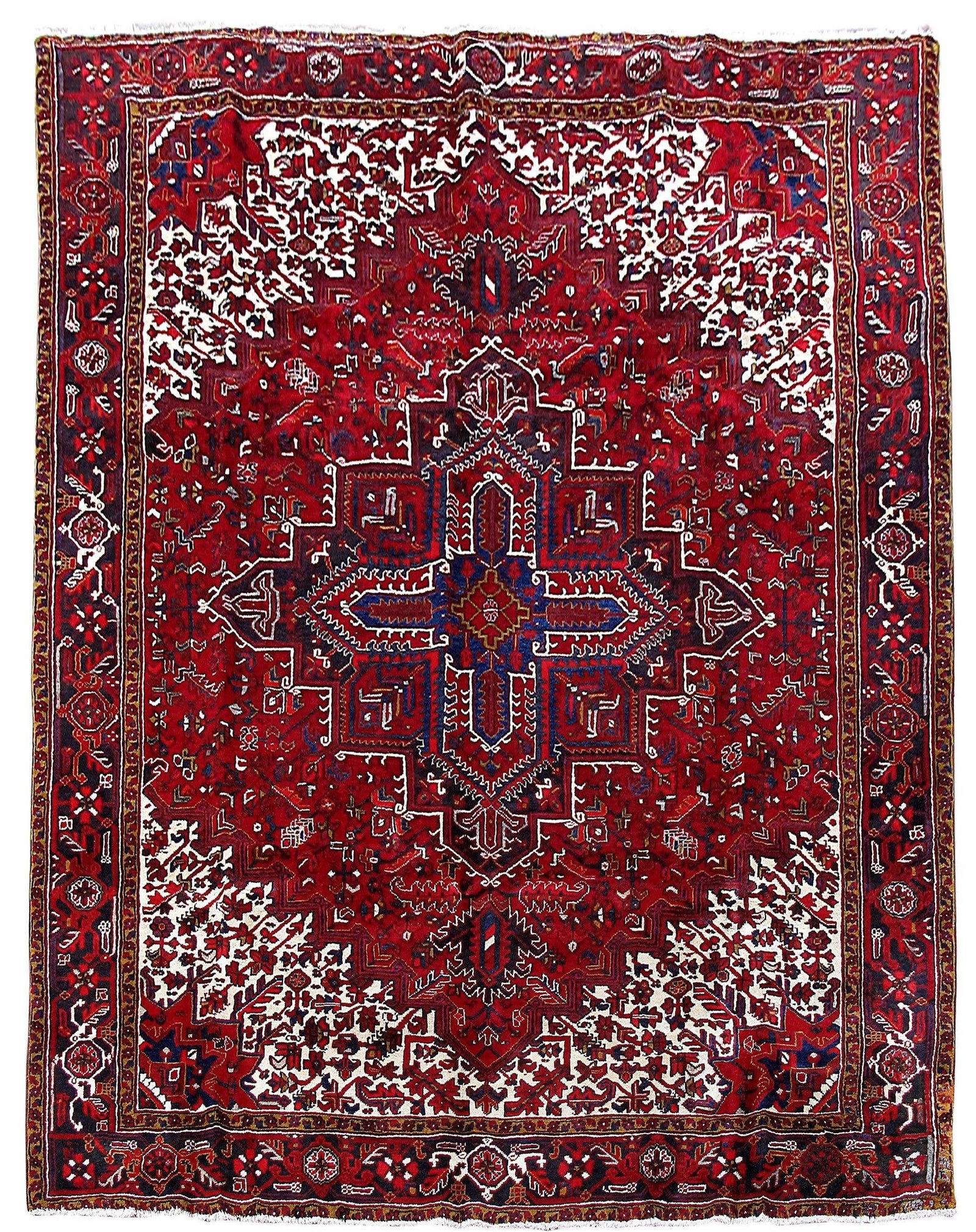 8.9 x 11.3 Handmade Persian Heriz Rug from Iran: 8.9 x 11.3 Handmade Persian Heriz Rug from Iran Free continental US Shipping Introducing the exquisite 8.9 x 11.3 New Persian Heriz Quality Rug from Iran, a stunning testament to traditional Persian