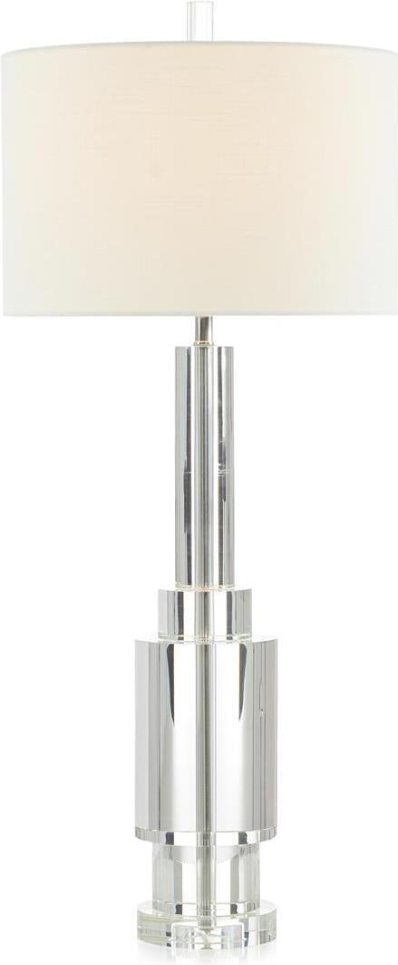 John-Richard Vintage Style Stepped Deco Lamp with Nickel Finish (1 of 2)