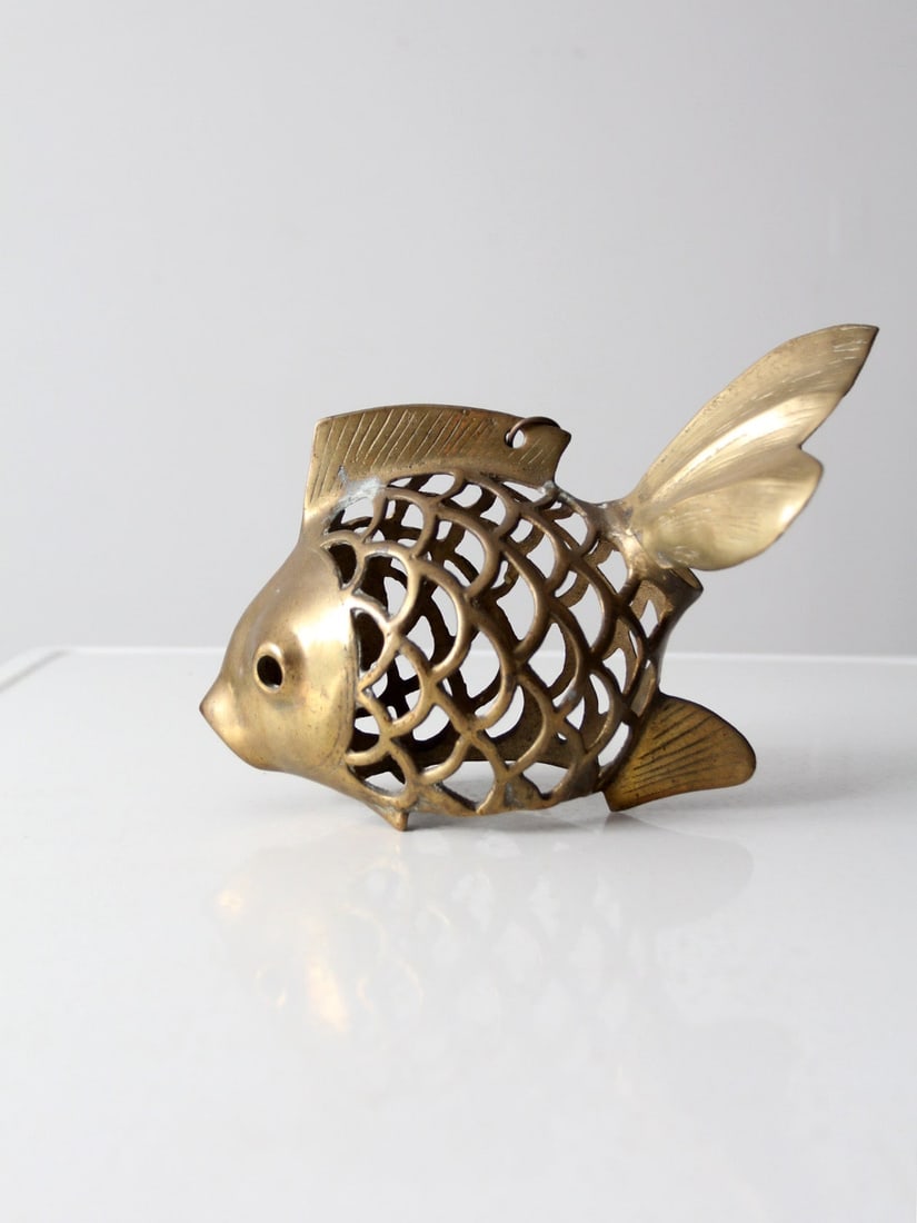 Whimsical Mid-Century Brass Fish Decorative Figure (1 of 9)