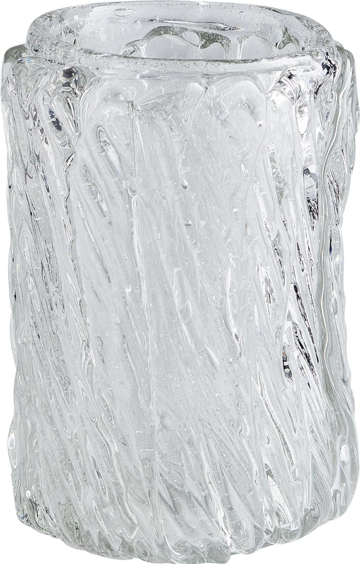 Cyan Clear Glass Vase 14.5H Contemporary Design (1 of 1)