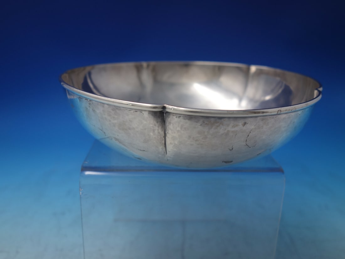 Kalo Arts & Crafts Sterling Silver Hand Hammered Serving Bowl 7 Inch (1 of 5)