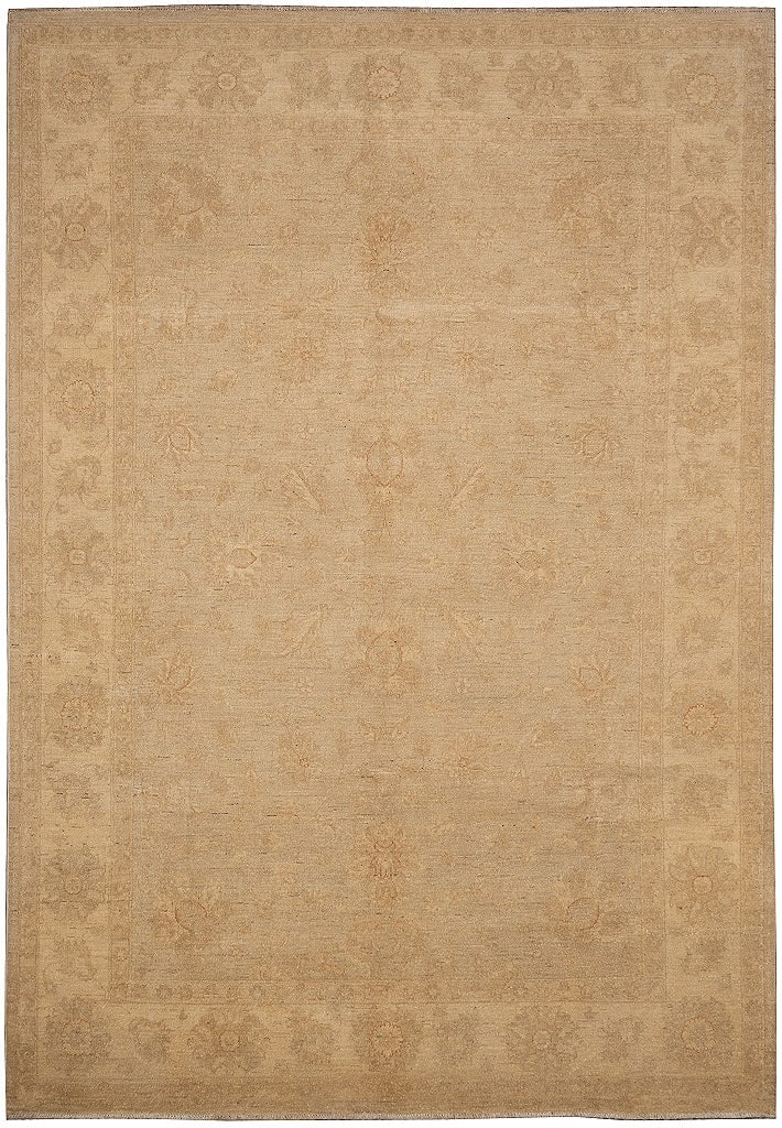 6.6 x 9.7 Handmade Chobi Peshawar Wool Rug Faded Earthy Tones Pakistan (1 of 15)