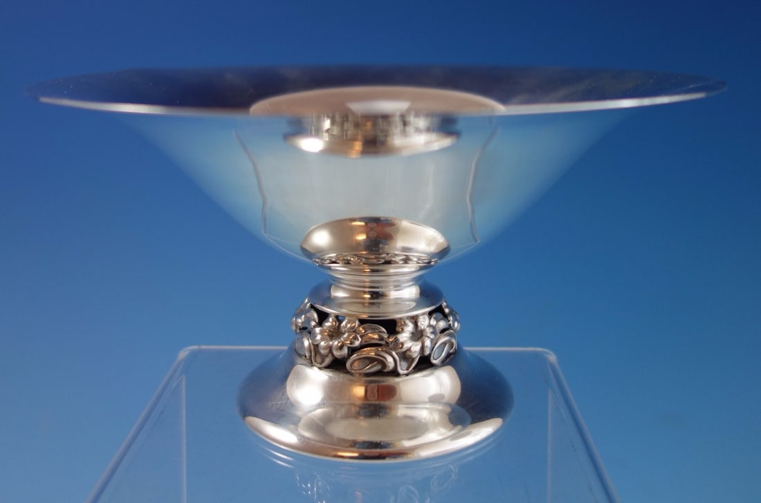 Mueck-Carey Co Lily Sterling Silver Compote Floral Design #1115 (1 of 4)