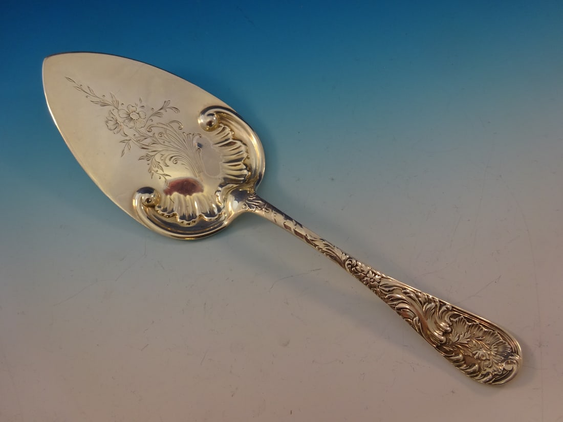 Wood & Hughes Louvre Sterling Silver Pie Server 8 7/8 Brite-Cut (1 of 5)