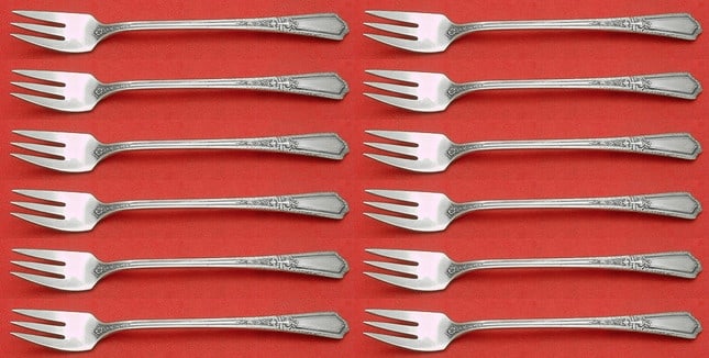 Towle D'Orleans Sterling Silver Cocktail Forks Set of 12 6 Inch (1 of 5)