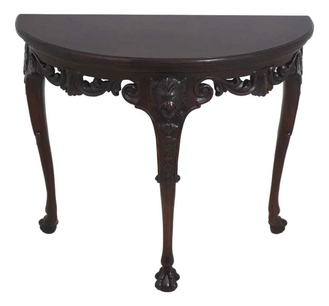 Mahogany Console Table with Carved Legs from Stately Homes Collection (1 of 10)