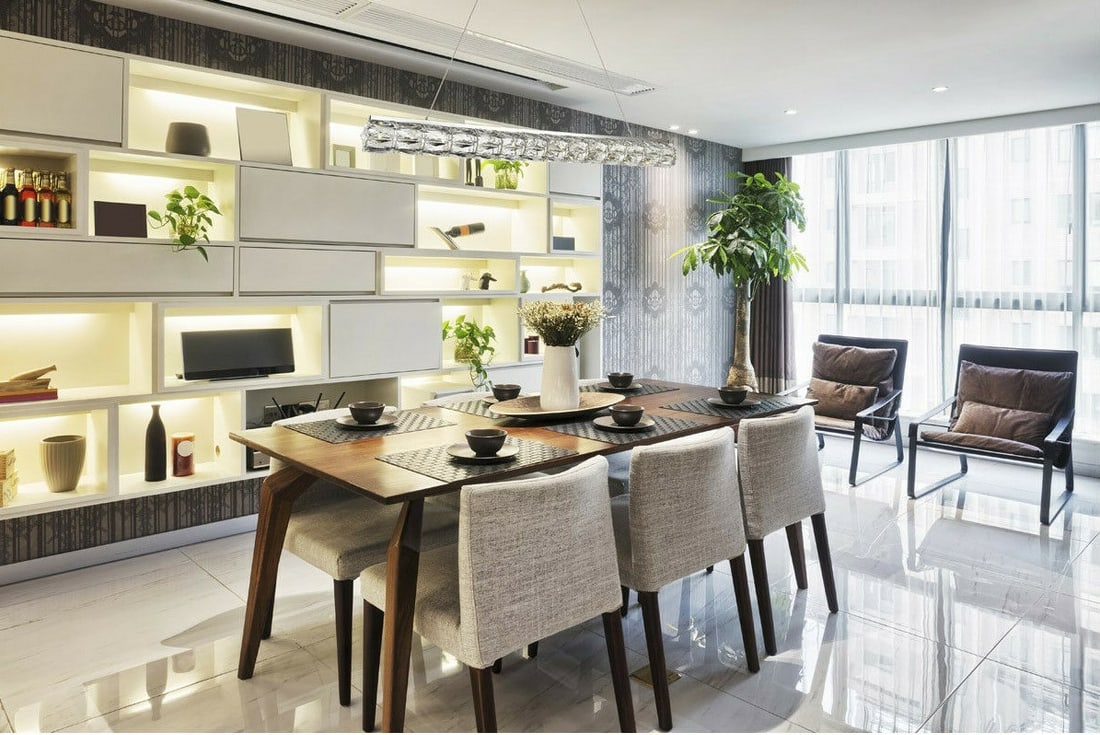 Valetta 42 Inch Crystal LED Chandelier Chrome Modern Ceiling Light Fixture: Valetta 42 Inch Crystal LED Chandelier Chrome Modern Ceiling Light Fixture This modern crystal chandelier features a high-quality chrome finish and integrated LED lighting, designed to enhance dining