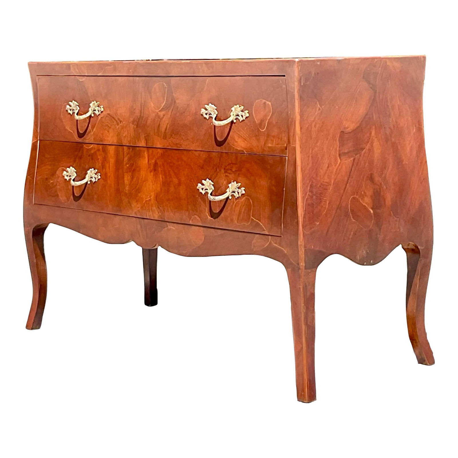 Vintage Regency Burlwood Lowboy Elegant Classic Brown Furniture (1 of 6)