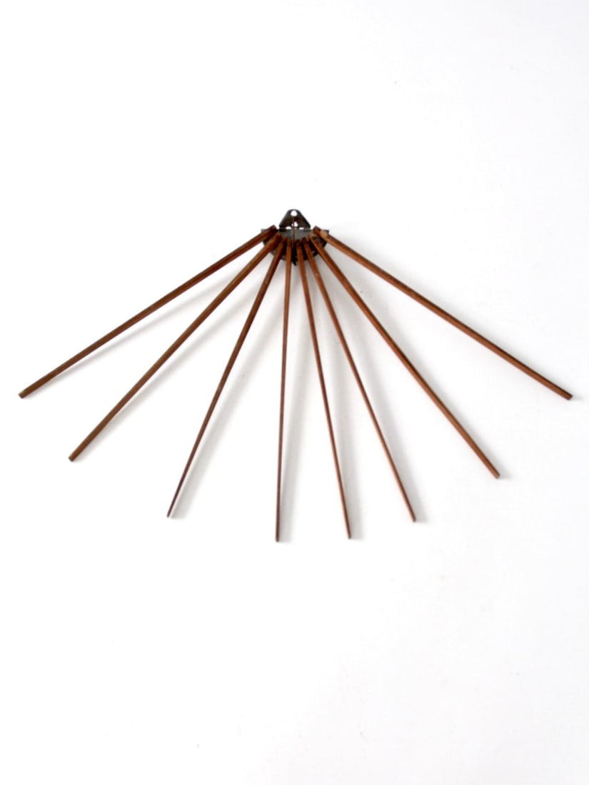 Vintage Antique Wall Drying Rack with Wooden Spindle Arms (1 of 8)