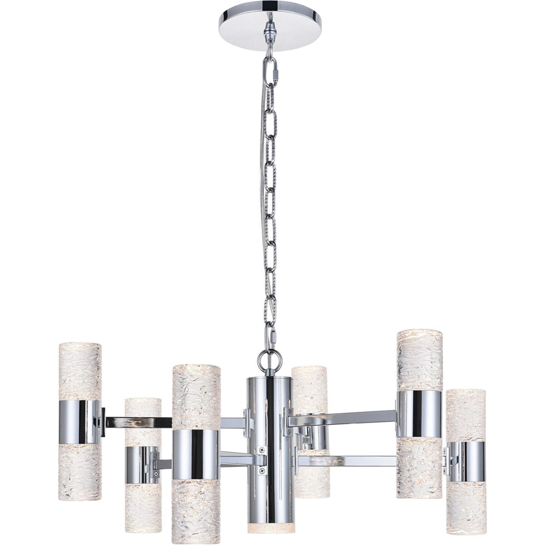 Vega Modern 13-Light Chrome Chandelier 26in Dimmable Indoor Fixture (1 of 12)