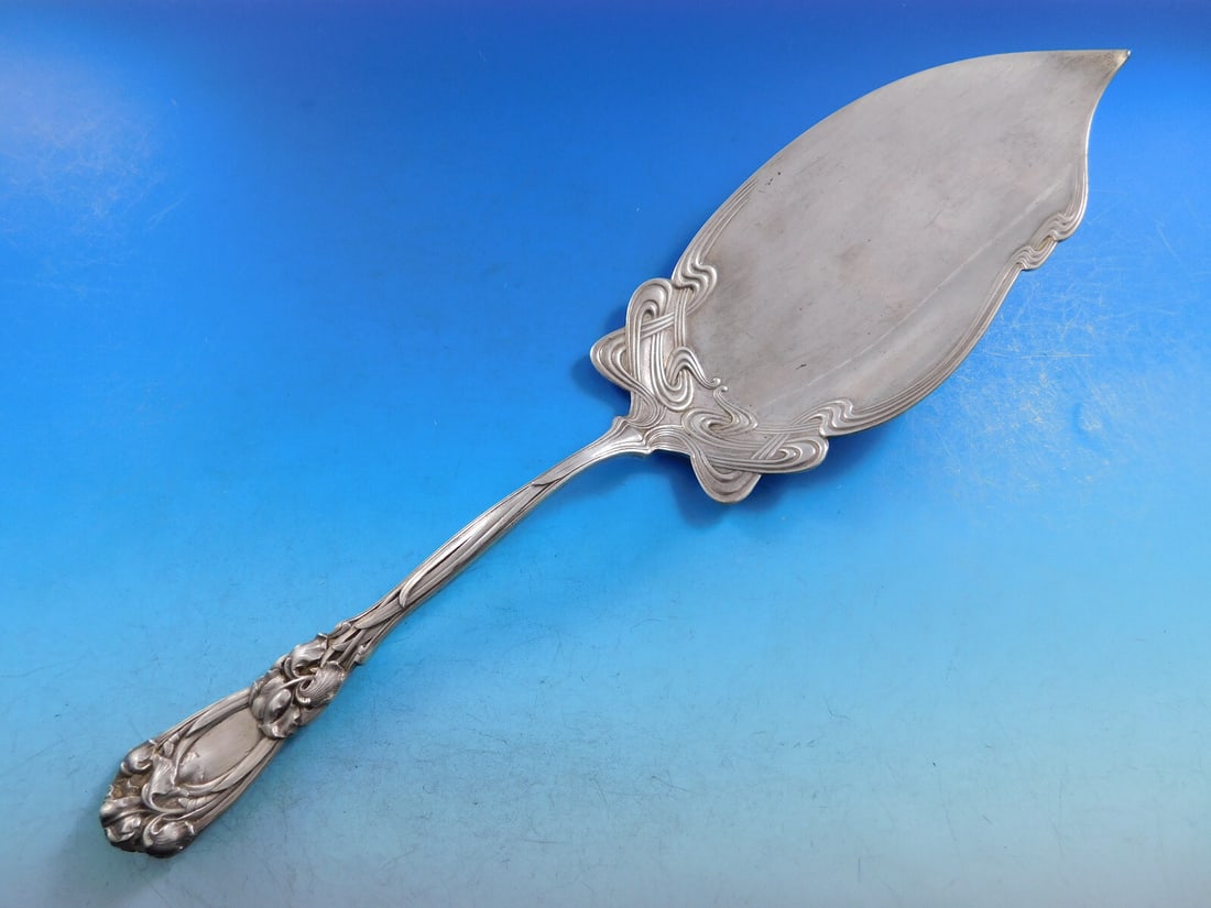 Durgin-Gorham Iris Sterling Silver Fish Server 12 inch Art Nouveau (1 of 4)