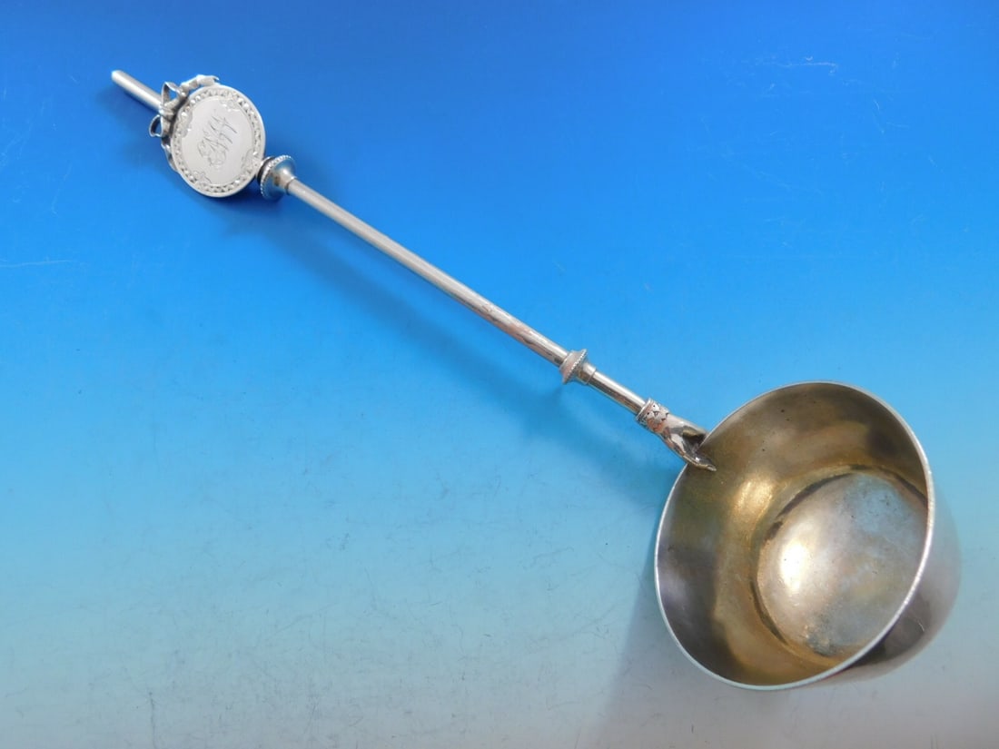 Gorham Lady's Pattern Sterling Silver Soup Ladle 11 Goldwashed Vintage: Gorham Lady's Pattern Sterling Silver Soup Ladle 11 Goldwashed Vintage This exquisite 11" soup ladle from the renowned Gorham brand showcases the elegant 'Lady's' pattern, crafted from high-quality st