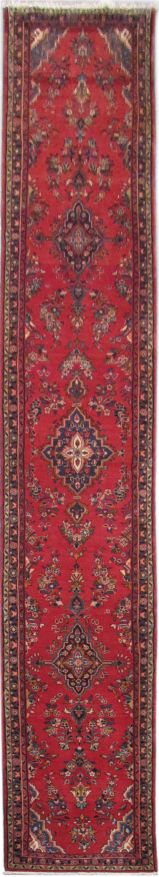 Handmade Persian Sarouk Hamadan Runner 2.10 x 18.1 IRAN (1 of 6)