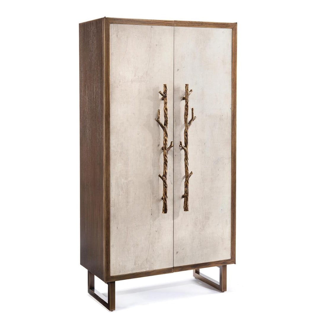 John-Richard Hallwood Cabinet Transitional Wood Design Gold Oak Finish (1 of 10)