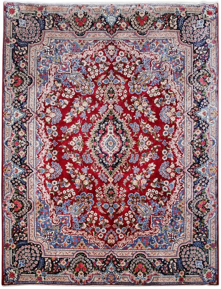 Authentic 9'10 x 12'11 Red Persian Kerman Rug Signed Artisan: Authentic 9'10 x 12'11 Red Persian Kerman Rug Signed Artisan Free continental US Shipping Transform your space with this stunning 9' 10" x 12' 11" Red Persian Kerman Rug, crafted by skilled artisans i