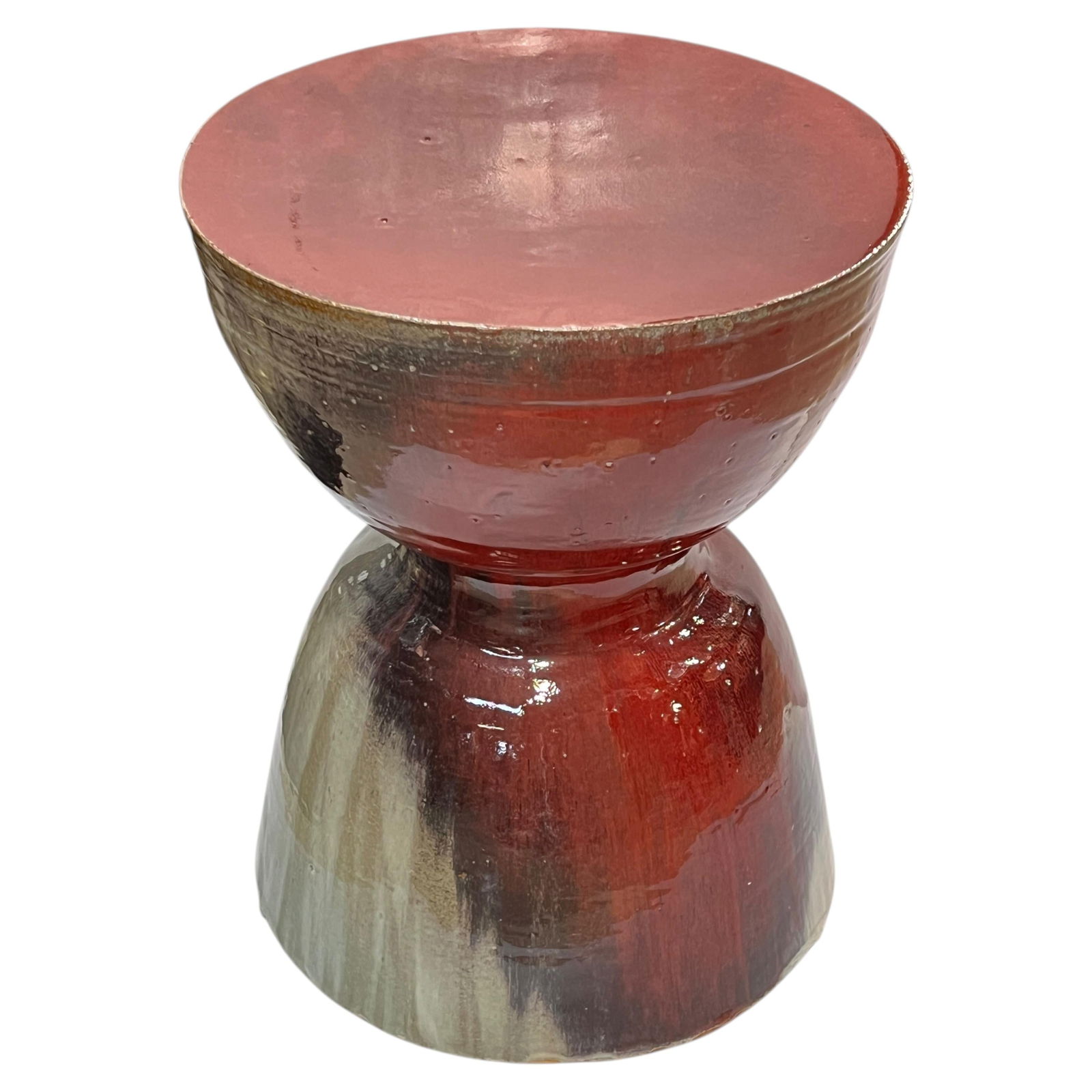 Post-Modern Ceramic Stool Attributed to Eric O'Leary Circa 1980s (1 of 7)